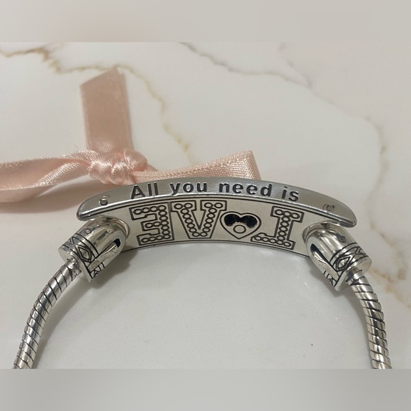 Brighton Power of Pink bracelet: LOVE, pink ribbon & add a charm- 2010 Retired - Picture 4 of 7